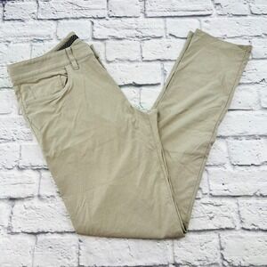 BONOBOS GOLF Mens 33x34 Tailored Fit Flat Front Khaki Chino Pants Activewear